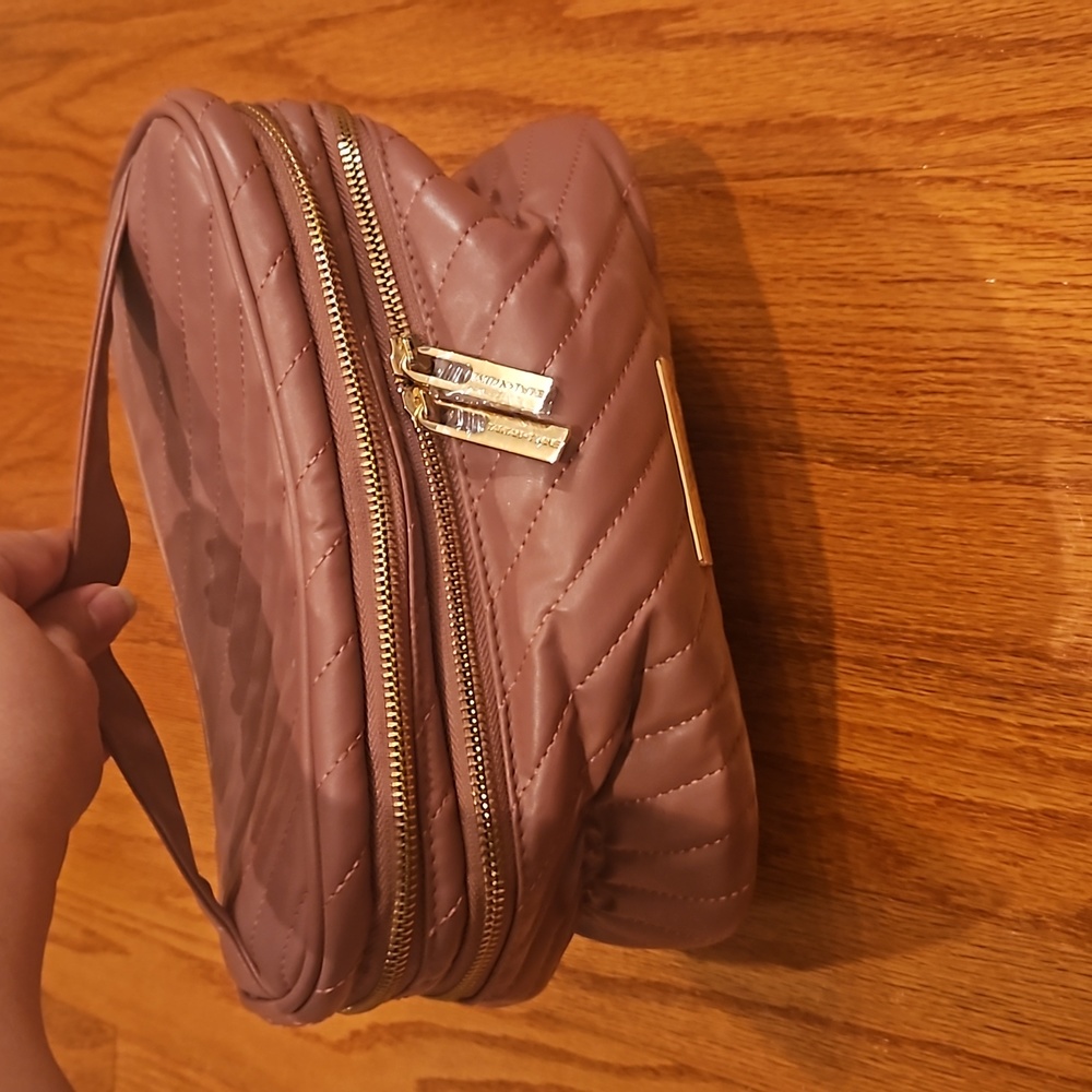Two zipper makeup bag